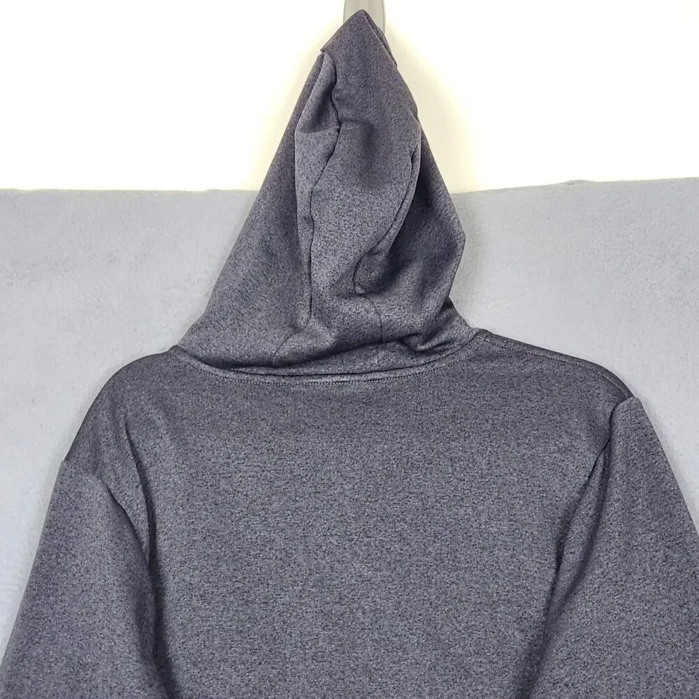 The North Face Hoodie Mens Large Gray Pullover Logo Fleece Kangaroo Pocket
